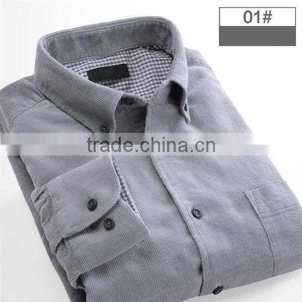 China manufacturer regular mens corduroy shirt