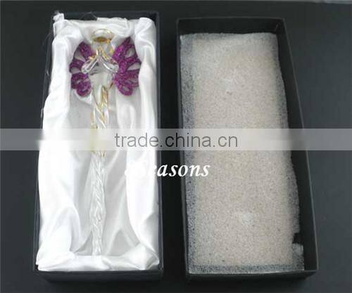 1PCs Purple Angel Christmas Ornament Glass Lampwork Icicle 156x48mm