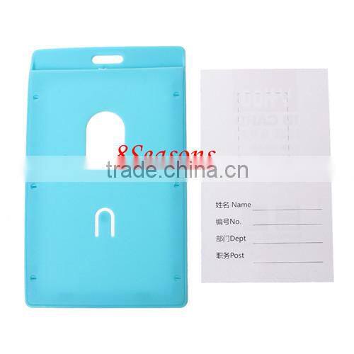 Skyblue Vertical Polyvinylchlorid ID Cards Badges Holders 10.9cm x6.7cm
