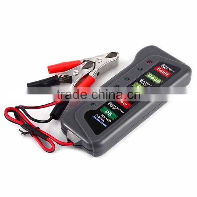 High Quality 12V Digital Battery / Alternator Tester with 6 LED Lights Display Car Digital Vehicle Battery Diagnostic Tool
