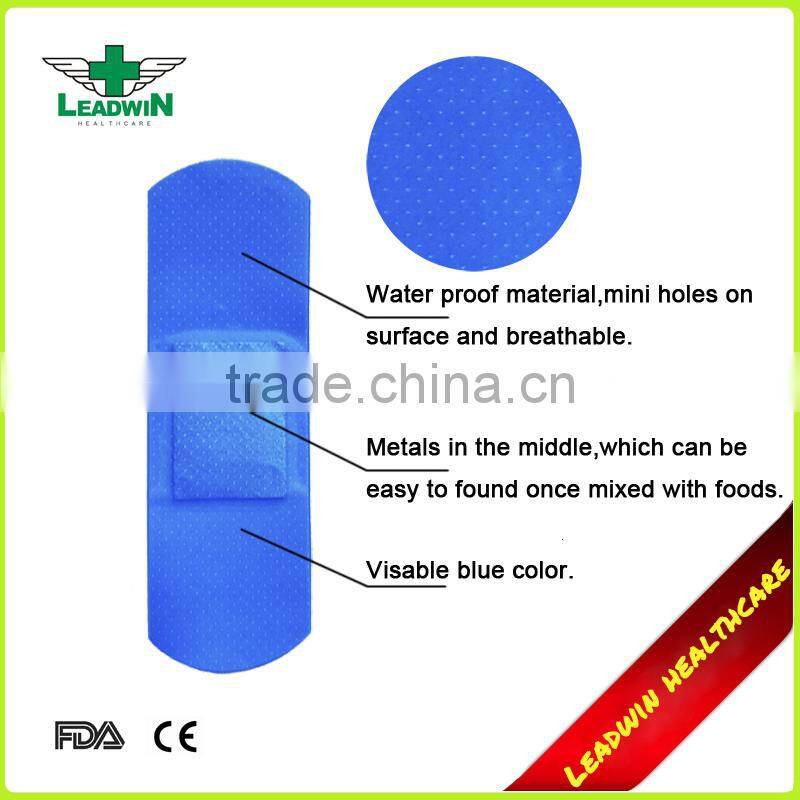 cohesive bandage in blue color CE FDA certificated waterproof Visible Blue plaster