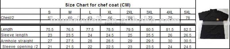 hot sale short sleeve chef coat