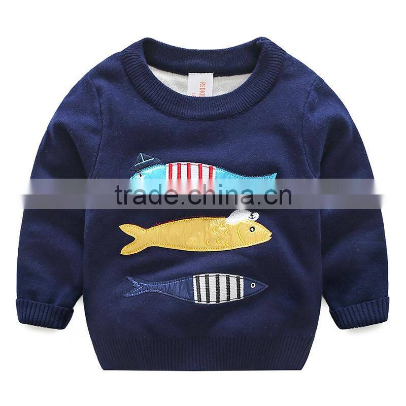Autumn spring and winter baby wool embroidery knitting design sweater