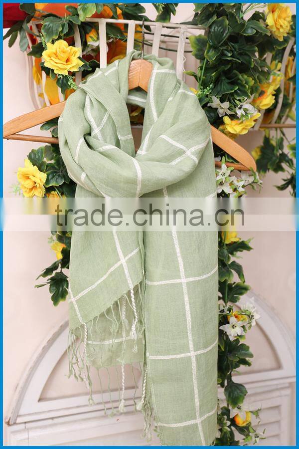 Wholesale new fashion 100% linen woman scarf
