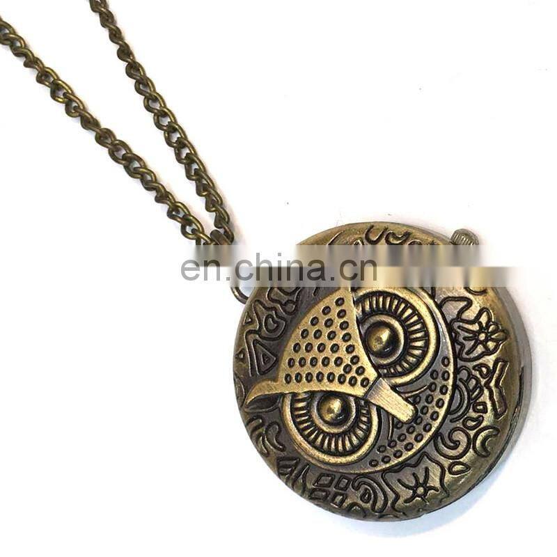 Vogue Women's Cute Owl Pendant Necklace Watch