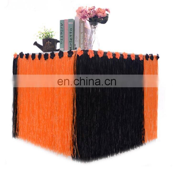 Hawaiian Table Skirt Luau Hibiscus Table Hula Skirt