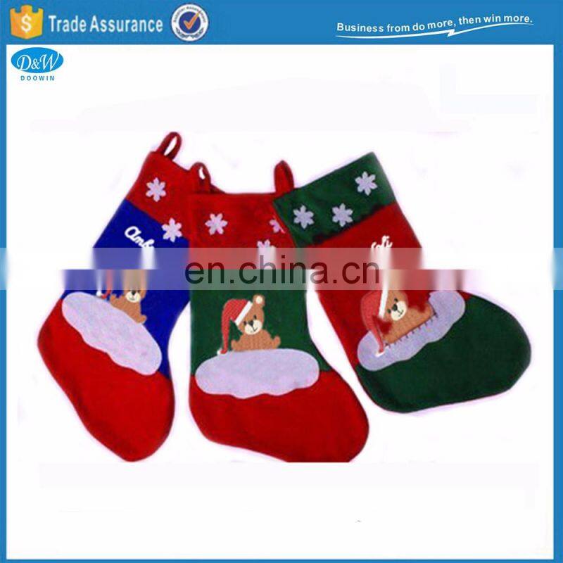 Snowman 3D Embroidery Christmas Stocking