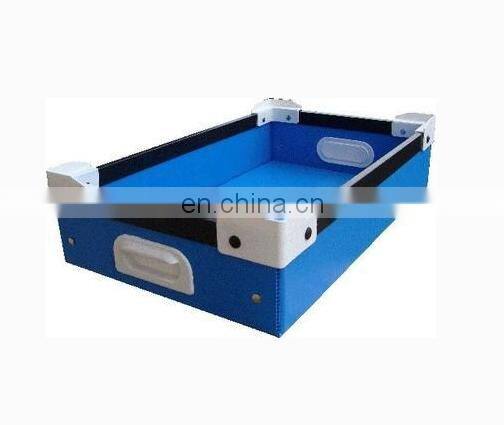 Durable black esd plastic corrugated sheet box for smt workshop