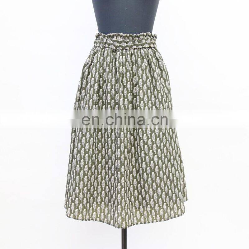 women fashion popular knee length animal print A line round skirt