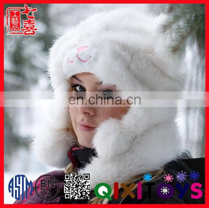 China popular sales plush animal hat promotion baby hat rabbit