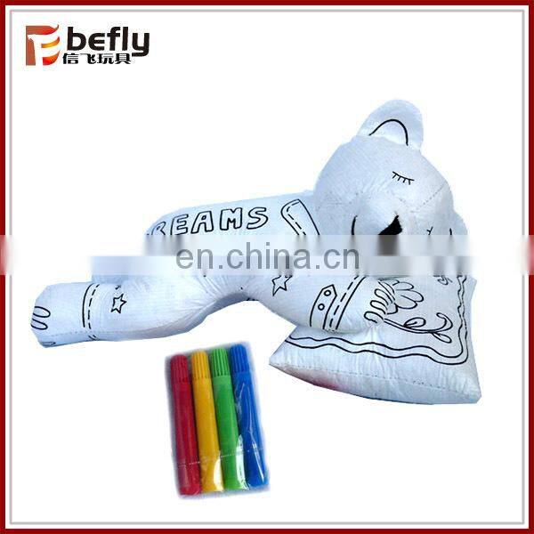 Bear with pillow 3d coloring toy handmade educational toys wholesale