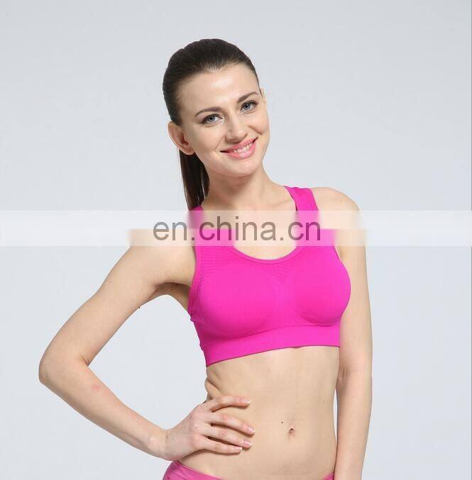 Custom make plain sports bra for women wholesale with mesh#06