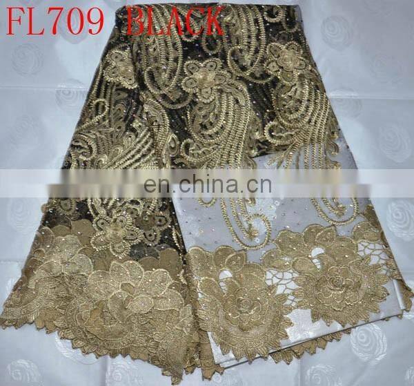 organza embroidery lace fabric for clothing(FL709) embroidery french lace