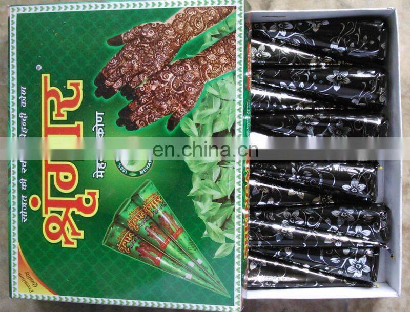 Indian henna cone manufacturer, natural henna tubes exporter, henna body art
