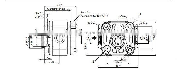 Rexroth PGF2-22/013RE01VE4 stainless steel hydraulic internal small gear pump