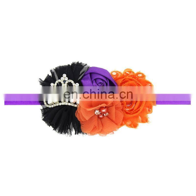 Baby Girls Flower Halloween Headband Costume Infant Child Crown headbands Hair bows Newborn Photo Prop