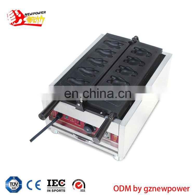 Commercial animal cartoon bear shape waffle maker with waffle iron