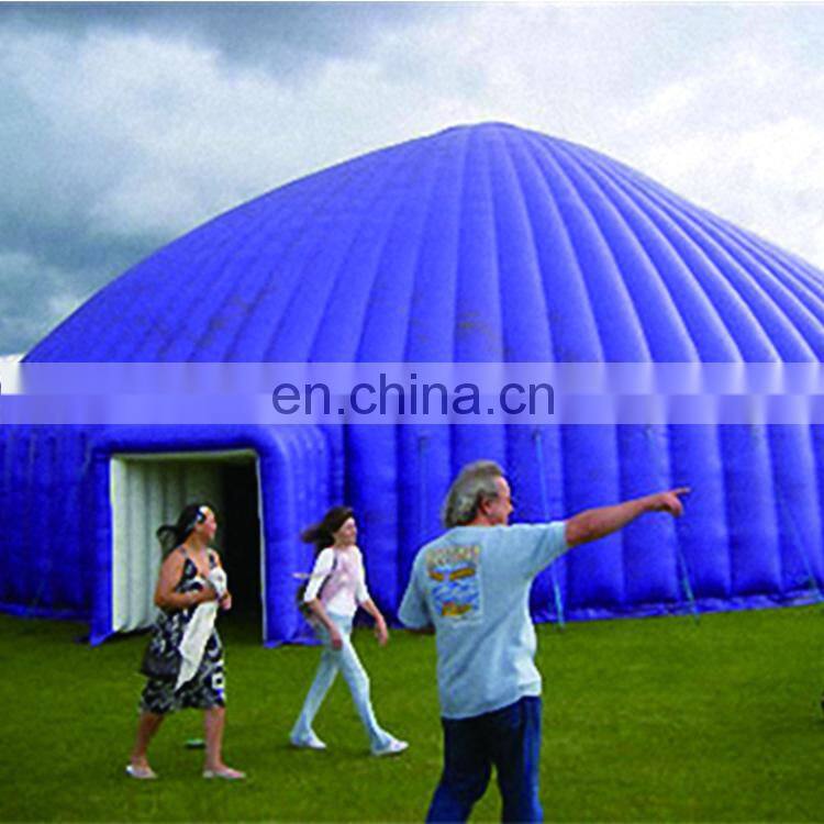 Factory price LED lights large marquee tent outdoor inflatable camping cube tent