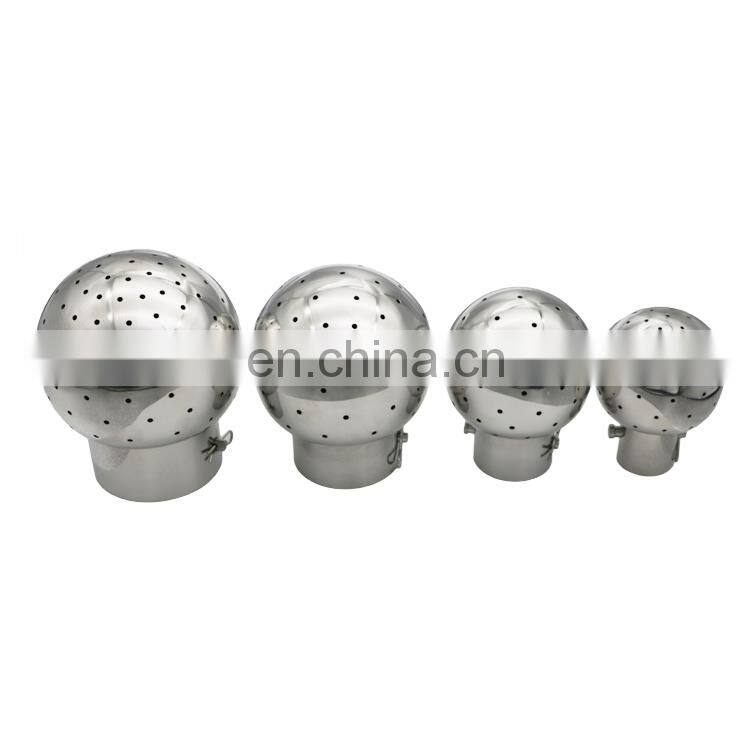 Sanitary High polished Fix male Female Threaded Cleaning spray Ball for Tank