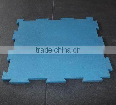 Interlocking Fitness center gym rubber flooring tiles