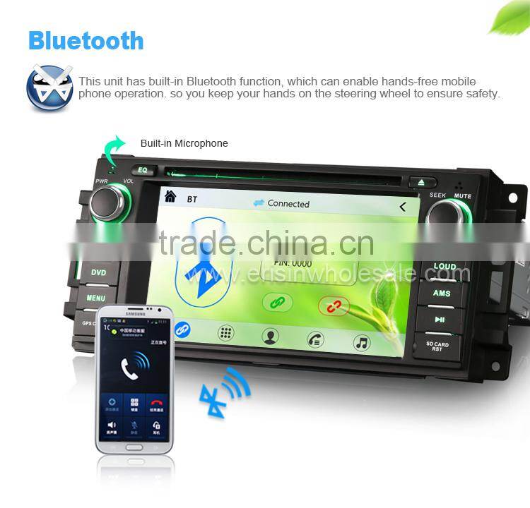 Erisin ES6061M 6.2 inch 1 Din Car DVD Navigation for Jeep Wrangler 300C