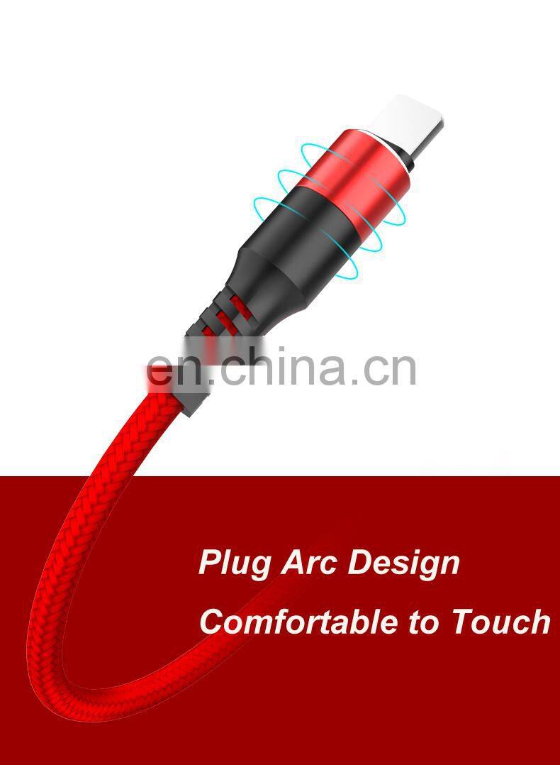 Multi 3 in1 USB Charging Cable Nylon Braided USB Cables Fast Multiple Charging cords