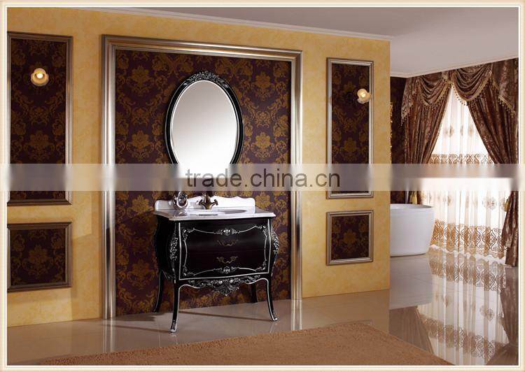 Black color Antique bathroom mirror luxury bathroom furniture