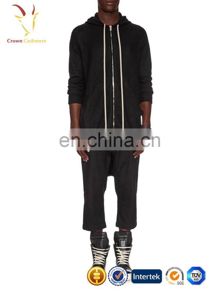 Men's zipper knitting pattern hooded cardigan Sweater