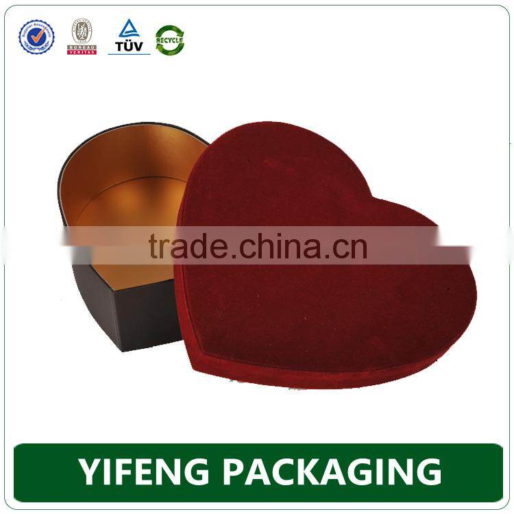 new custom heart shape cardboard gift packaging box, cardboard paper packaging box