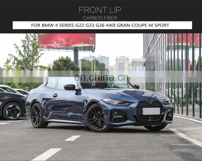 Dry Carbon Fiber G22 Front Splitter Lips for BMW G22 G23 G26 430i 440i M Sport 2020 2021