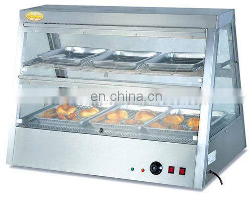 KFC Food display Showcase / Glass hot food display warmers