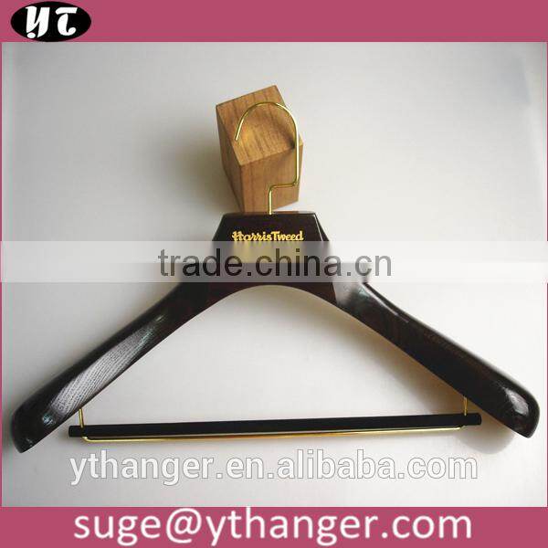 WL6316 luxury clothes hanger shop brand wooden hangers