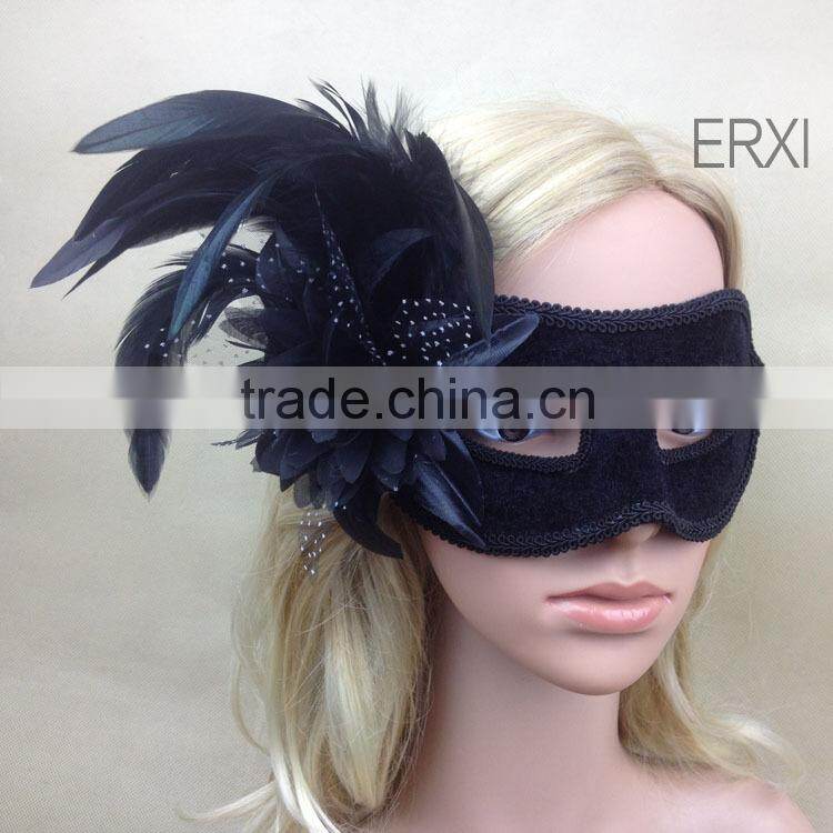 Wholesale Alibaba Masquerade Party Mask With Feather
