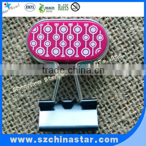 Big flat metal nickel plated steel assorted animal shaped paper clip