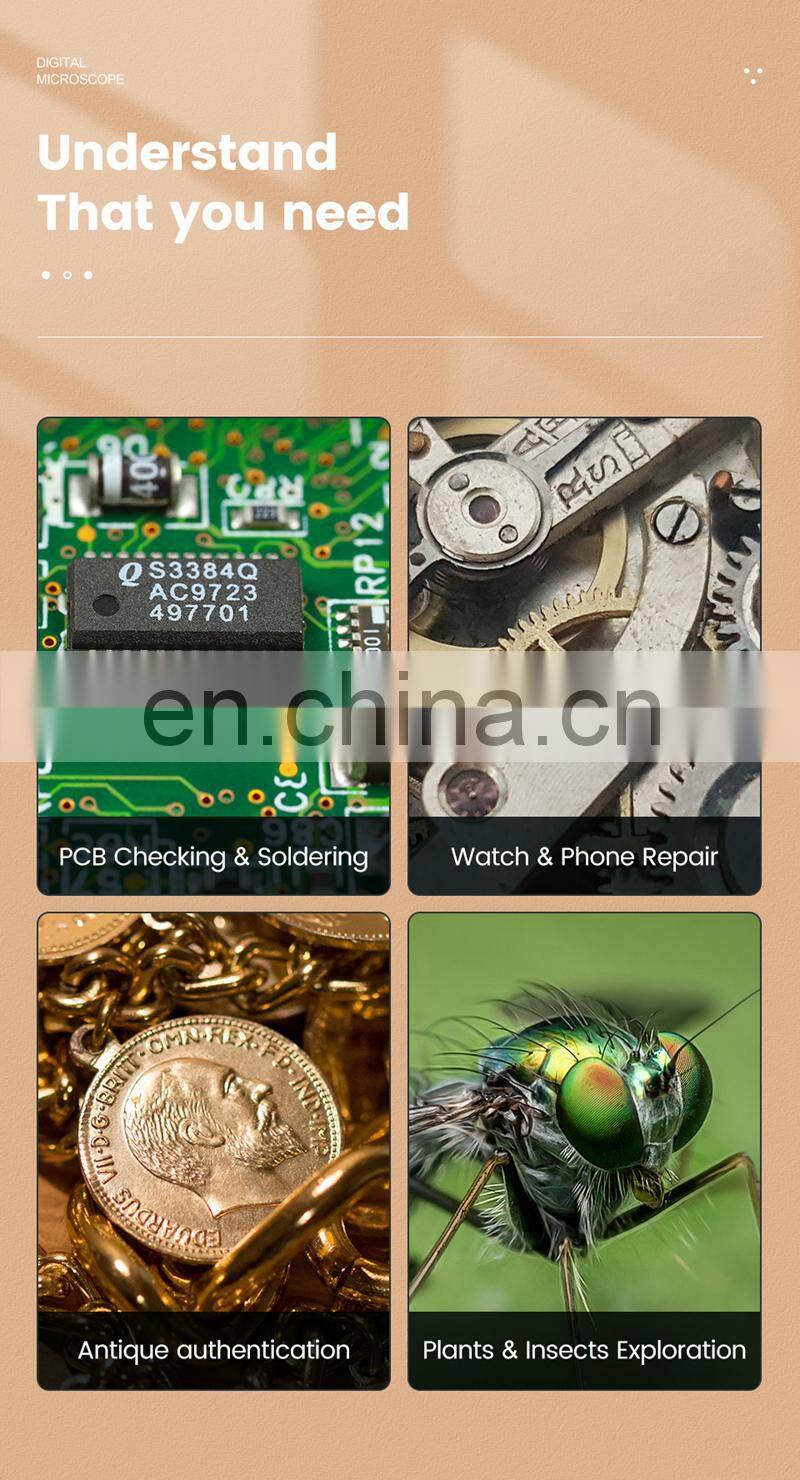 Andonstar AD208 2MP 5X-260X USB Digital Microscope With 8.5" LCD 1080P For Repair PCB Soldering SMD