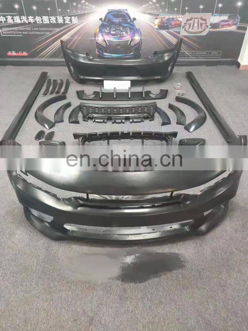 Runde New Arrival For 15-19 Dodge Charger Upgrade SRT Wide Body Kit Front Bumper Wheel Eyebrow Spoiler Wide Fender
