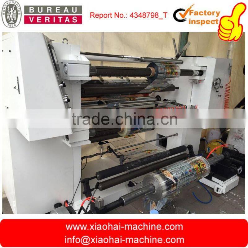 LFQ vertical type Automatic plastic PVC PET BOPP film Paper Roll slitting and rewinding machine with flat knife