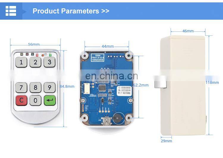 Smart Digital lock storage cabinets electronic drawer file cabinet electromagnetic lock wardrobe door lock