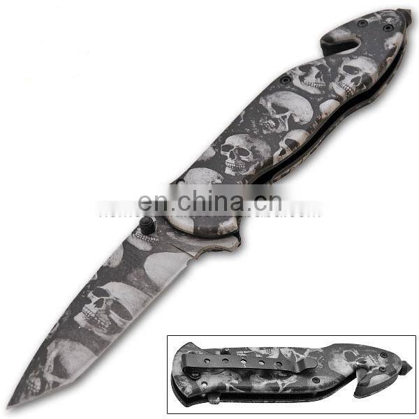 8.5"Series Glass Breaker Opening Auto Survival Pocket Steel Knife