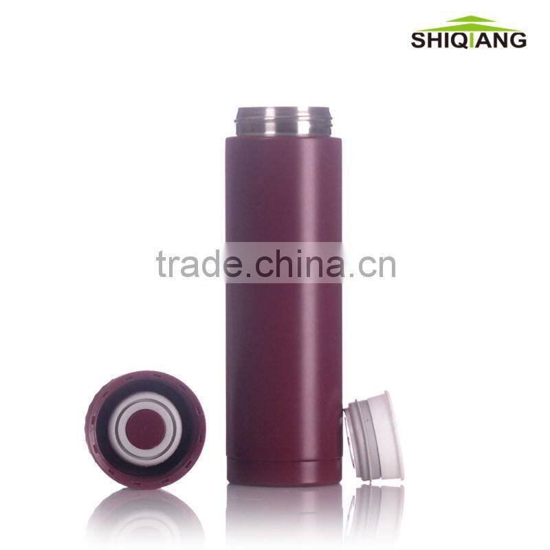 China manufacturers 16oz double wall stainless steel high vacuum thermos with lid and tea filter