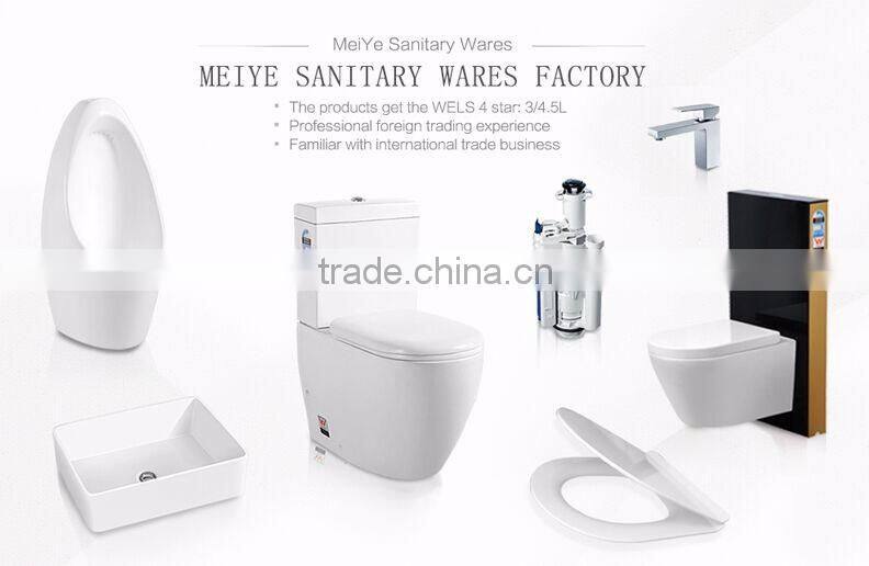 Two-Piece Washdown Watermark Toilet S/P Trap with GEBERIT or R&T Fitting Soft Cover, Australian Standard WELS WC-6002