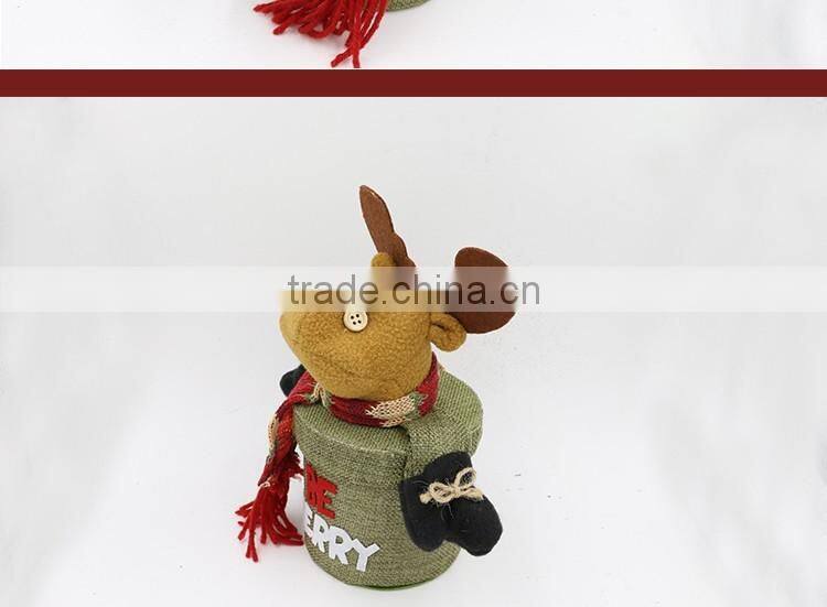 New Christmas Decorations Santa Claus Elk Dolls Paragraph Nuoqi Creative Holiday Gift Storage Candy Box