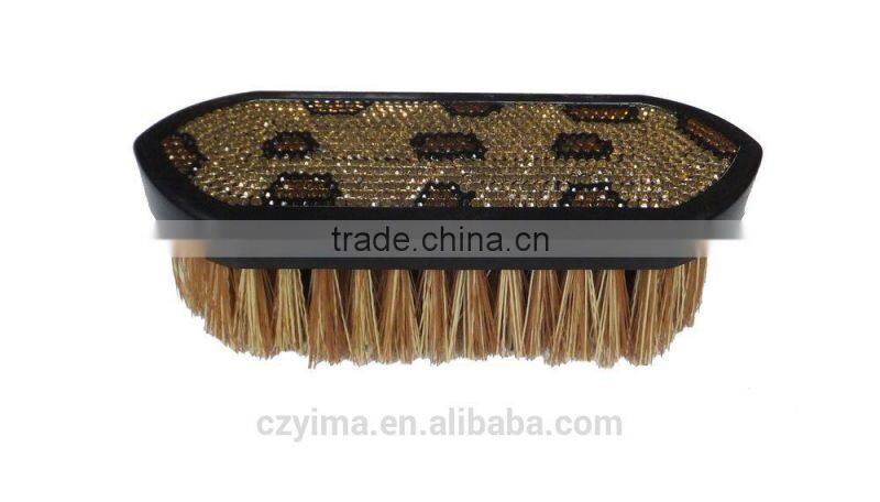 2015 brand new bling horse dandy brush/leopard pattern/rhinestone