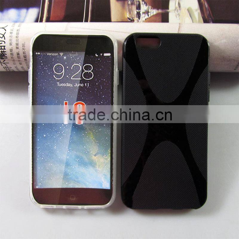 factory wholesale matte non-slip TPU X wave cellphone case shell for Apple for iphone 6 4.7