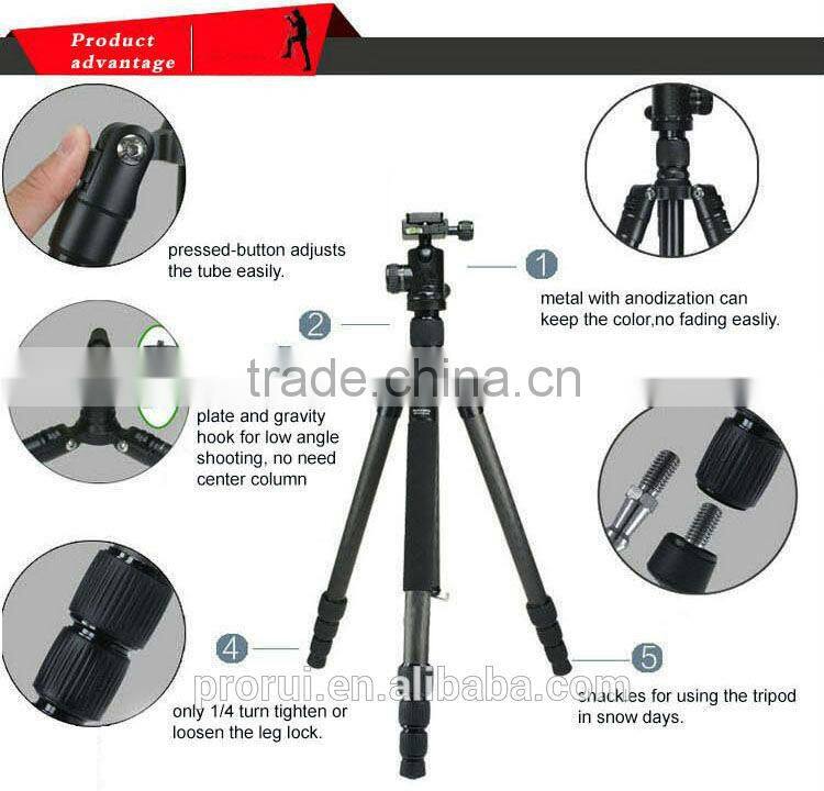 professional pure aluminum fiber digital high quality camera tripod topcon