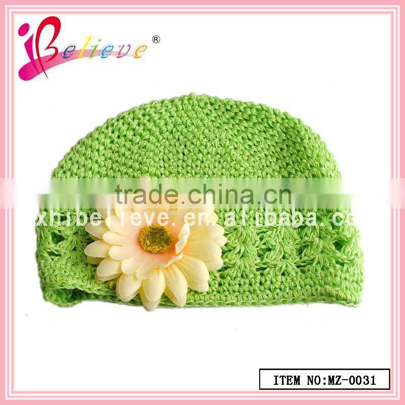 Charming beanie hat knitting pattern,soft baby hat beanie hat with flower