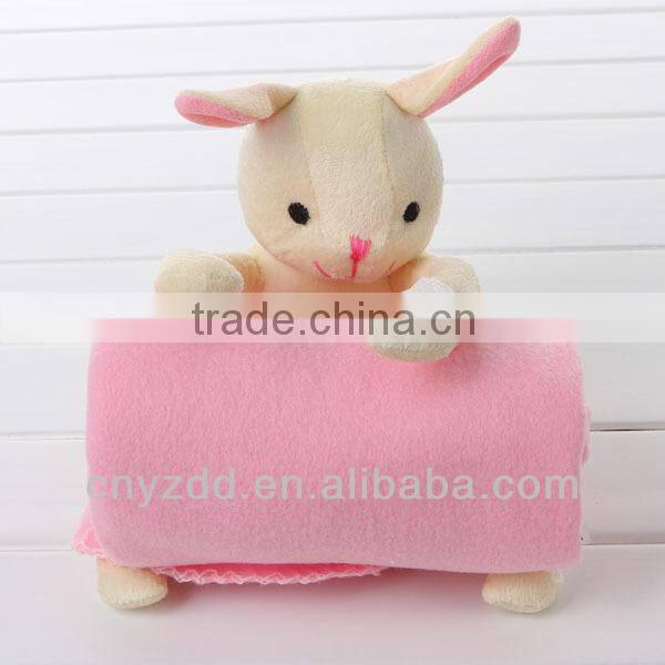 Fleece Blanket with Plush Toys/Plush Toys with Blanket