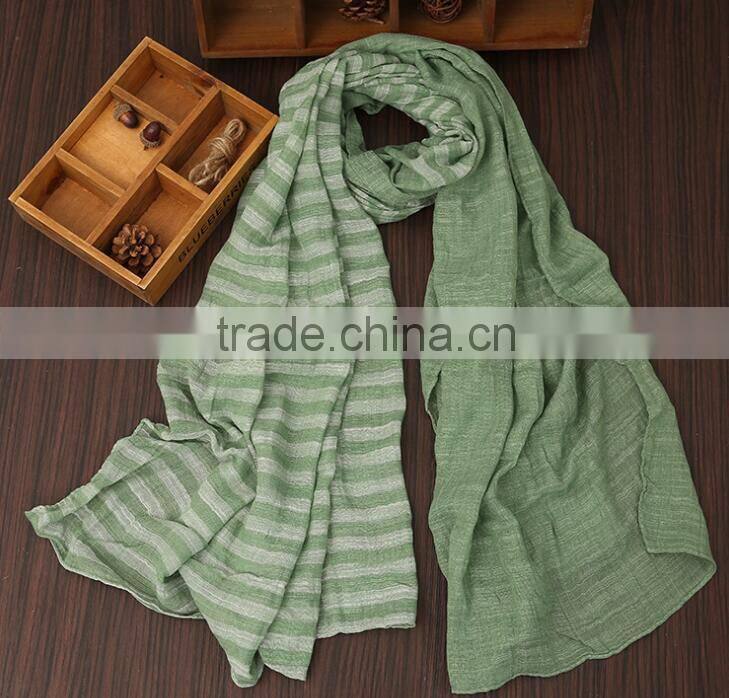 New Long Viscose Gradient Striped Turkey Scarf