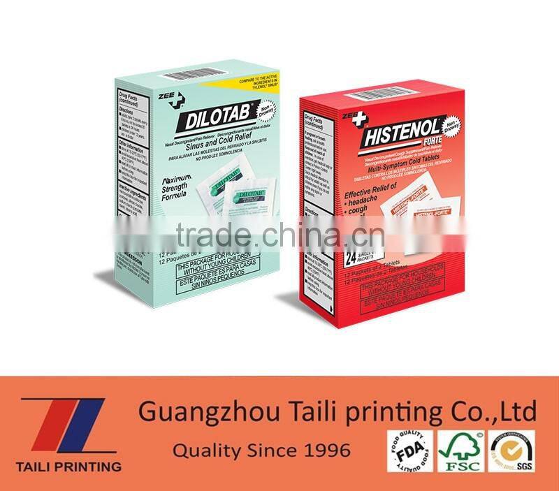 Eco friendly custom packaging medicine with low price
