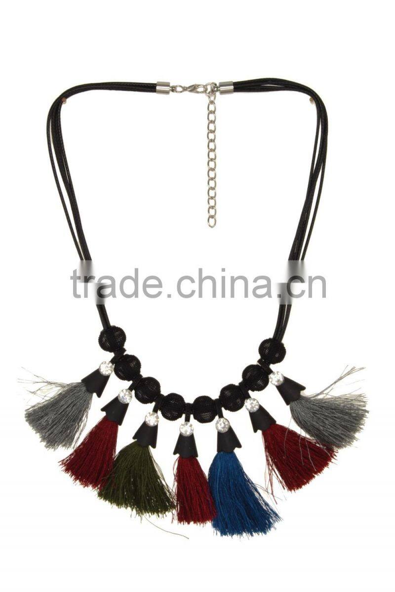 Trendy Fashion Tassel Rhinestone Necklace